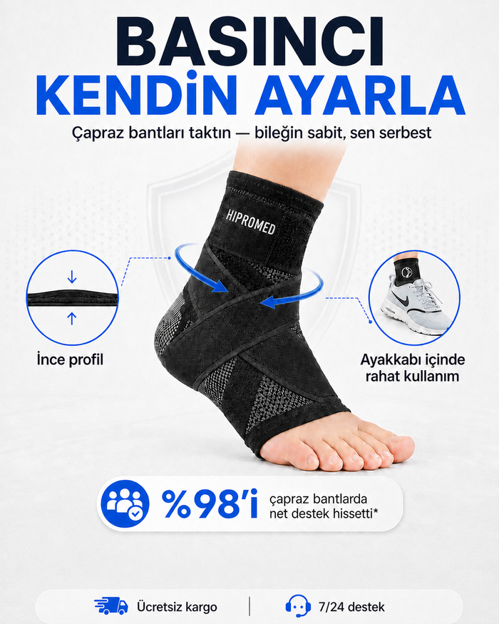 HİPROMED Çapraz Bantlı Ayak Bilekliği