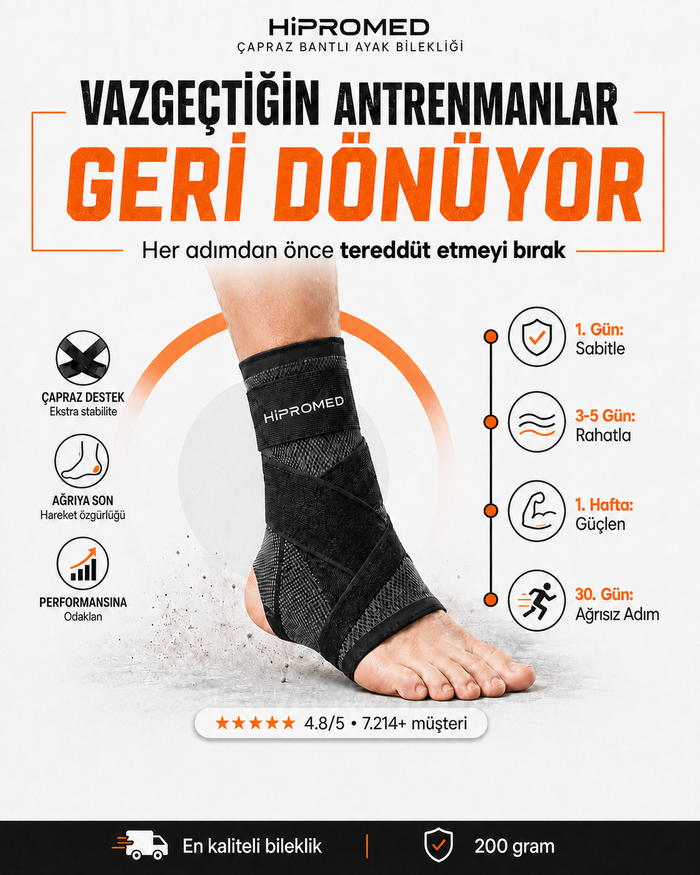 HİPROMED Çapraz Bantlı Ayak Bilekliği