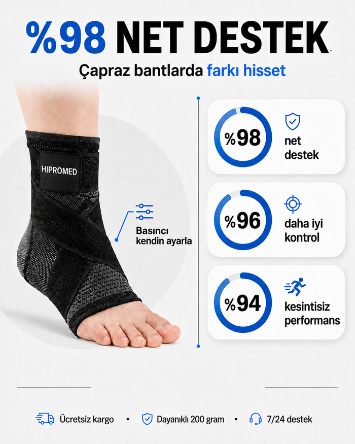 HİPROMED Çapraz Bantlı Ayak Bilekliği
