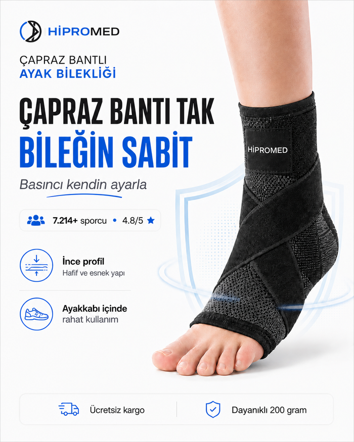 HİPROMED Çapraz Bantlı Ayak Bilekliği